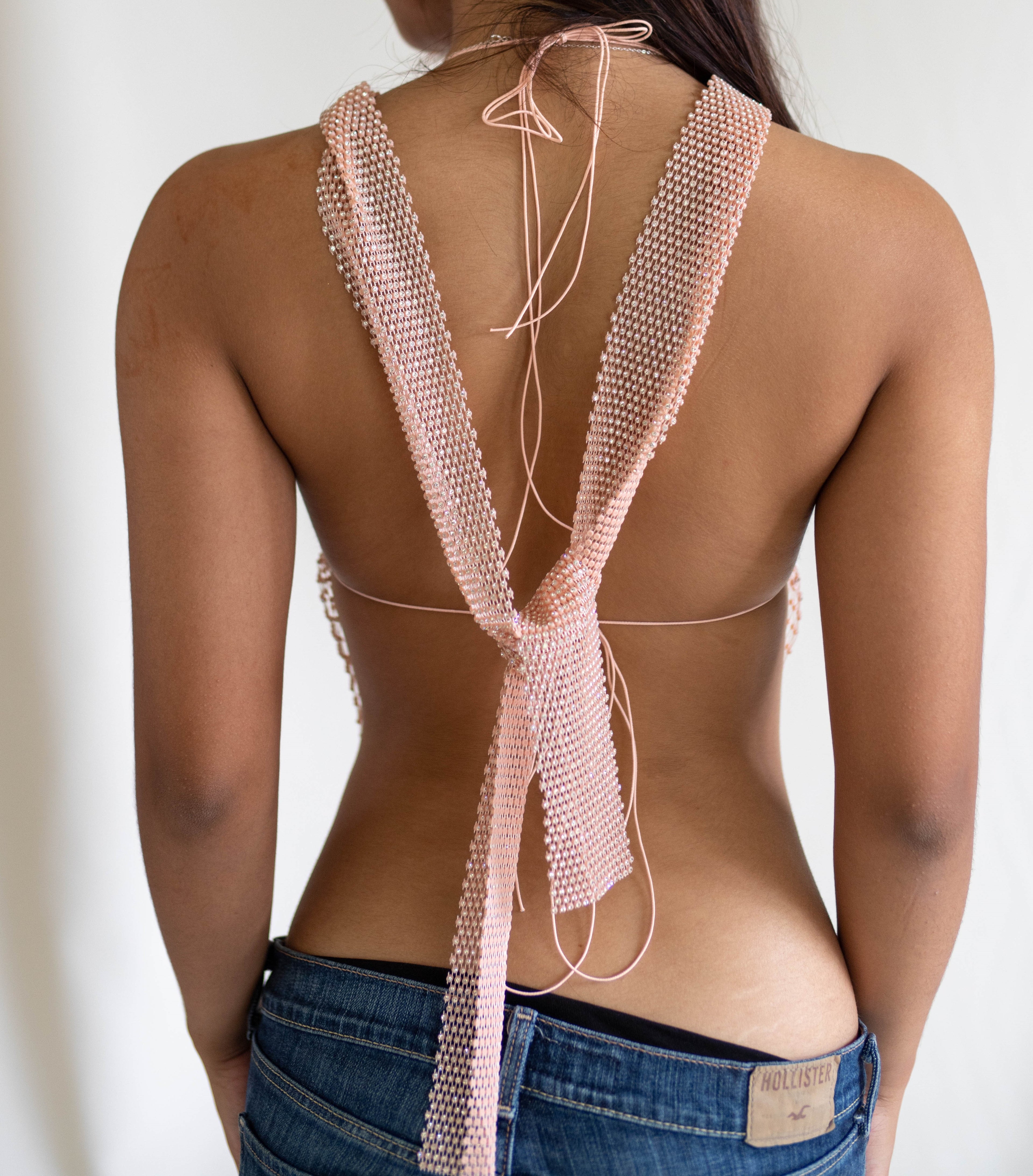 Livia – Fishnet Glitter Top
