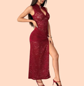 Veyra - High-Slit Lace Dress